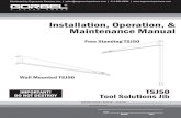 Installation, Operation,  Maintenance Manual  ... .Tool. . ... Installation, Operation,  Maintenance Manual: