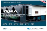 GHA · GHA with EC fans Air cooled chiller with screw compressors and axial fans for outdoor installation GEOCLIMA G-RANGE GHA B190A EC-34 GHA B1110A EC-34