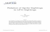 Relation of Sprite Sightings to UFO Sightings of Sprite Sightings to UFO Sightings by C.C. Paulson (13110) Abstract An investigation of Transient Luminous Events was initiated after