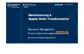 Manufacturing & Supply Chain Transformation - … · Manufacturing & Supply Chain Transformation ... Manufacturing Industrial Internet of Things SMART MANUFACTURING TECHNOLOGIES TRADITIONAL