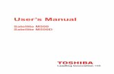 Satellite M500-M500D User's Manual - Toshiba · PDF filedescriptions it contains are accurate for the TOSHIBA Satellite M500/M500D Series Portable Personal Computer at the time of
