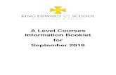 A Level Courses Information Booklet for September 2018 Booklet for September 2018 . ... disintegration and reformation under the sole rule of Octavian, ... (both digital and dark room