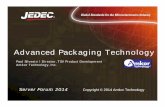 Advanced Packaging Technology - Home | JEDEC Advanced Packaging Matters… • Consistent Challenges and Opportunities – Reduce power consumption – Improve performance – Enable
