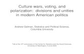 Culture wars, voting, and polarization: divisions and …gelman/presentations/inequality.pdfCulture wars, voting, and polarization: divisions and unities in modern American politics