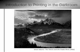 Introduction to Printing in the Darkroom - … to Printing in the Darkroom Ansel Adams: ... Durst . 138S . Durst 670BW Durst AC650 . Some Useful Tools Only a few tools are needed: