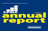 CONSTRUCTION FINANCIAL MANAGEMENT ASSOCIATION … ·  · 2014-11-12CONSTRUCTION FINANCIAL MANAGEMENT ASSOCIATION . ANNUAL REPORT. With CFMA, ... Accounting for the Construction Industry
