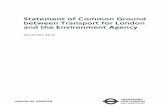 Statement of Common Ground between Transport for … · the Blackwall Tunnel ... (dredging, temporary jetty, lighting of the jetty, ... Drainage design parameters Discussions between