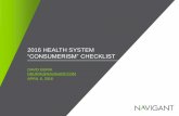 2016 HEALTH SYSTEM “CONSUMERISM” CHECKLIST Presentations... · 2016 health system “consumerism” checklist. ... companies are slow to tackle us healthcare ... 2016 health system