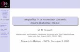 Inequality in a monetary dynamic macroeconomic modelgrasselli/talk_rio_2015.pdf · Inequality in a monetary dynamic macroeco-nomic model M. R. Grasselli Introduction Review of Piketty