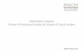 Information Session School of Keyboard studies & School of … · – BA (Hons) Popular Music Practice: IELTS 5.5 in each component – BMus ... 3 Alexander Technique Tutors ... A