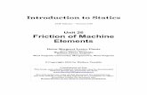 Unit 26 Friction of Machine Elements - statics · Unit 26 Friction of Machine Elements Frame 26-1 Introduction This unit will give you more experience with problems which involve