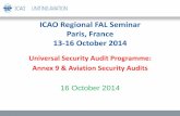 ICAO Regional FAL Seminar Paris, France 13-16 … Meetings Seminars and Workshops...•Associated SARP: RP 3.11 ... Facilitation Protocol Review •PQ 556: ... of Advance Passenger