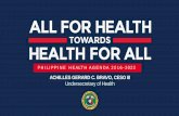 ACHILLES GERARD C. BRAVO, CESO III Undersecretary …€¦ · Fiscal autonomy for government hospitals Devolution Use of Generics Funding for UHC Milk Code . ... package such that