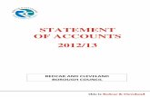 Final Statement of Accounts 2012-13 - this is Redcar & … Statement of Accounts 2012-13 Redcar & Cleveland Borough Council - 4 - Balance Sheet This is a statement of the financial