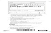 Advanced Level Core Mathematics C12 - Pearson … ·  · 2018-04-20Core Mathematics C12 Advanced Subsidiary ... Surname Other names Total Marks Wednesday 20 May 2015 – Morning