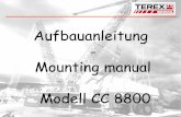 Aufbauanleitung Mounting manual Modell CC 8800 · 4 Inhalt / Tables of contents 9 Rahmen für Zentralballast / Frame for central ballast 21 Gegengewichts- grundplatte 25t / Counterweight