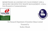 BIOMETHANE AS A SOURCE OF CLEAN ENERGY AND ZOOMLION WACEE 2017ghana.ahk.de/.../WACEE_2017/...OF_CLEAN_ENERGY_AND_ZOOMLI… · INTRODUCTION •Biomethaneimportant source of renewable