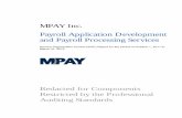 MPAY Inc. Payroll Application Development and Payroll ... 2012 SOC 1_Redacted.pdf · This report covers software development life cycle of the Millennium ... application development