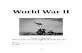 World War II - Kyrene School District Wa… · World War II Unit Packet ... Learning Goals WWII Unit ... US President Franklin Roosevelt 4 3 2 1 In addition to level 3,