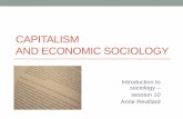 CAPITALISM AND ECONOMIC SOCIOLOGY - Anne … · •What is economic sociology ? ... Max Weber • The protestant ... • Elective affinity with the protestant ethic : self-denial,