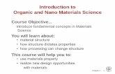 Introduction to Organic and Nano Materials Science - …ccdjko.konkuk.ac.kr/upload/sub0503/ch01.Introduction.pdf · Introduction to Organic and Nano Materials Science Course Objective