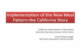 Implementation of the New Meal Pattern-the California Story · Implementation of the New Meal Pattern-the California Story California Department of Education Nutrition Services Division