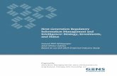 Next Generation Regulatory Information … Generation Regulatory Information Management and Intelligence: Strategy, Investments, and Status . Annual RIM Whitepaper . 2015 Winter Edition