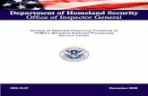 Department of Homeland Security Ofﬁce of Inspector General · several allegations by employees at the Federal Emergency Management Agency ... acts of terrorism, and other manmade