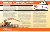 SAFETY ALERT (ALT-017) Excavators Used as Cranes · Excavators Used as Cranes ... Using excavators as cranes is a high risk activity because lifting is not the primary design function