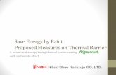 Save Energy by Paint Proposed Measures on Heat … Energy by Paint Proposed Measures on Thermal Barrier A power-and-energy-saving thermal barrier coating with immediate effect : Advantages