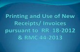 Printing and Use of New Receipts/ Invoices pursuant …pagba.com/wp-content/uploads/2013/07/OTHER-TAX-UPDATE-AS...B. VAT Official Receipt — for sale ofservice and/or leasing of properties