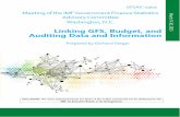 Linking GFS, Budget, and Auditing Data and Information · Linking GFS, Budget, and Auditing Data and Information ... - flate-rate and comparative parameters used ... −Use of new