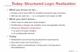 Today: Structured Logic Realization - ece545.comece545.com/S16/slides/L02_CombComponents.pdf · -Other useful combinational components: Comparators, Demultiplexers Today: Structured