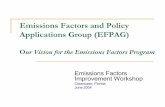 Emissions Factors and Policy Applications Group … ·  · 2015-09-10Emissions Factors and Policy Applications Group ... hIdentified and evaluated potential project ... The Emissions