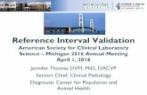 Reference Interval Validation - ASCLS-Michigan · Reference Interval Validation American Society for Clinical Laboratory ... Physiology – lactation, pregnancy . How large should