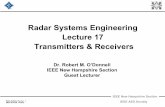 Radar Systems Engineering Lecture 17 Transmitters & …aess.cs.unh.edu/Radar 2010 PDFs/Radar 2009 A_17 Transmitters and... · Generate stable noise free signal for good clutter rejection