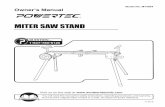 MITER SAW STAND - images-na.ssl-images … saw is fully supported and securely attached to a level work surface. Make sure the miter saw stand is located on a flat surface. • Lift