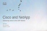 Cisco and NetApp · Cisco and NetApp: Scale-Out for SAP HANA ... SAP HANA Tailored Data Center Integration - Storage • SAP HANA ... from Cisco UCS servers for varied customer use