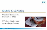 MEMS & Sensors - stech.cz Sensors – Applications . MEMS ... 6 Degrees of Freedom for Movement reconstruction, recognition and intelligent ... Acoustic overload point: 120 dBSPL