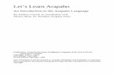 Let’s Learn Arapaho - Home | University of Colorado Boulder Learn.pdf · This is not a reference grammar of Arapaho. This means that the grammar does not present all the details