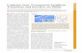 Coplanar-Gate Transparent Graphene Transistors and ...home.skku.edu/~femlab/publications/2012/Coplanar-Gate Transparent... · Coplanar-Gate Transparent Graphene Transistors and Inverters