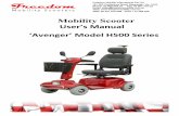 User’s Manual ‘Avenger’ Model H500 Series · Mobility Scooter User’s Manual ‘Avenger’ Model H500 Series Freedom Mobility International Pty Ltd 18 / 200 Canterbury Road,