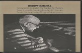 HEnRY COWELL Complete Works for Violin Piano · HEnRY COWELL Complete Works for Violin & Piano ... newly-discovered love for the piano, ... One of Cowell's important pioneering endeavors