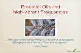Essential Oils and high-vibrant Frequencies Oils and high-vibrant Frequencies „The vigor of the entire world is to be found in the plants. Almighty is the knower of their secret