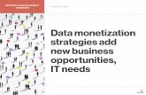 Data monetization new business opportunities, IT needscdn.ttgtmedia.com/...add_new_business_opportunities_IT_needs_.pdf · Missions for monetizing ... combined with investment and