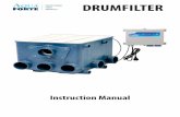 DRUMFILTER drumfilter is fitted with 3 Ø110 mm inlets. If you do not use all 3 of them we recommend to keep the middle inlet closed. The left and right inlets will not enter the drum