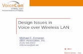 Design Issues in Voice over Wireless LAN Issues in Voice over Wireless LAN ... ShoreTel ShoreTel5 ... Switches and routers provide QoS by maintaining separate queues