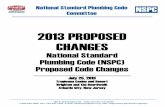 2013 PROPOSED CHANGES - Cloud Object Storage | Store … ·  · 2015-10-06National Standard Plumbing Code Committee _____ 2013 PROPOSED CHANGES National Standard Plumbing Code (NSPC)