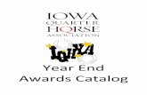 Year End Awards Catalog - IQHA Home | Iowa Quarter … IQHA Final...winner or horse's name. Indicate engraving and size on order form, Sheets/Blankets/Hoods Leather halter will come