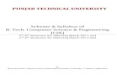 PUNJAB TECHNICAL UNIVERSITY - Ululu€¦ ·  · 2017-01-18PUNJAB TECHNICAL UNIVERSITY Scheme & Syllabus of B. Tech. Computer Science & Engineering [CSE] 5th-8th Semester for affecting